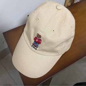 Polo by Ralph Lauren Cream Polo Bear Cap